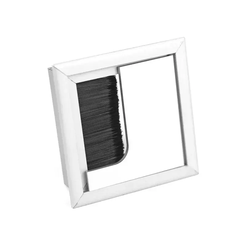 Przepust do kabli, metalowy, 80x80 mm, biały Oferta