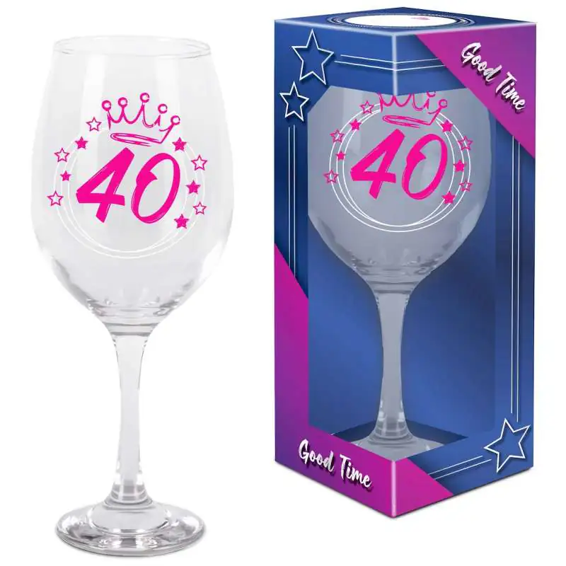 Wybór klientów Kieliszek GOOD TIME 580ml 40 urodziny