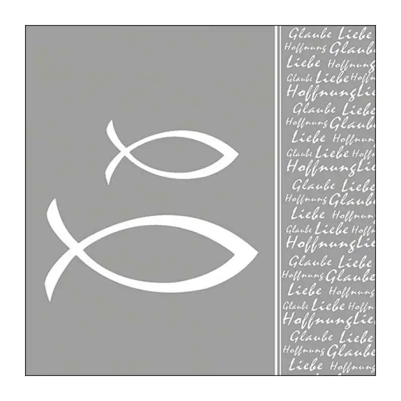Serwetki 33x33cm ichthys na srebrnym tle 20szt Zamów teraz