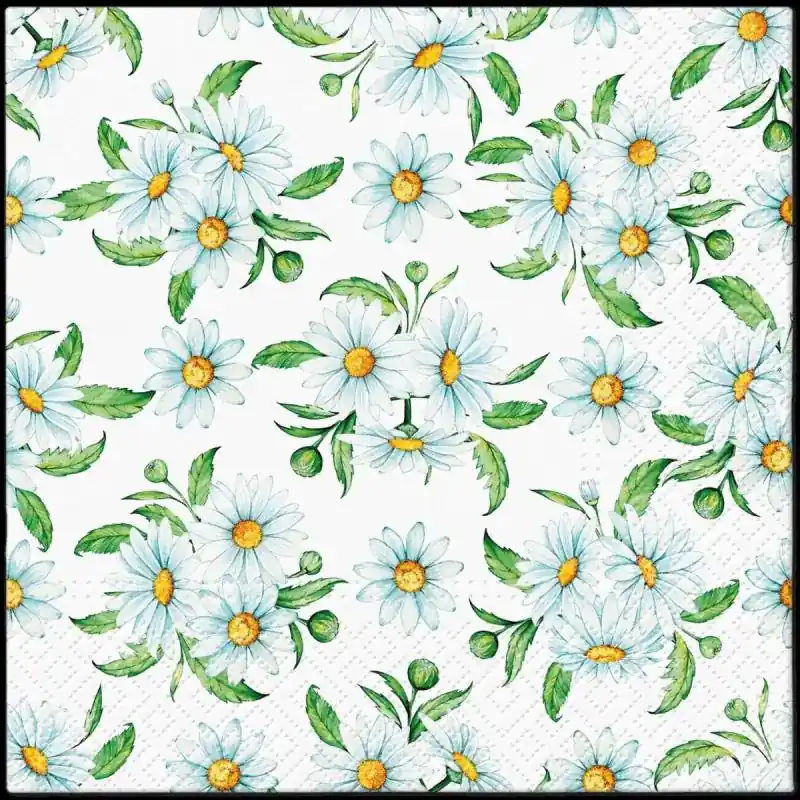 Serwetki 33x33 TETE Rumianki 20szt Premium