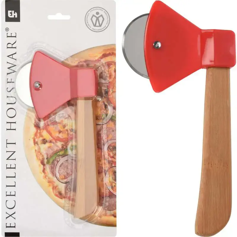 Promocja NOŻ DO PIZZY Z BAMBUSOWYM UCHWYTEM20x10cm