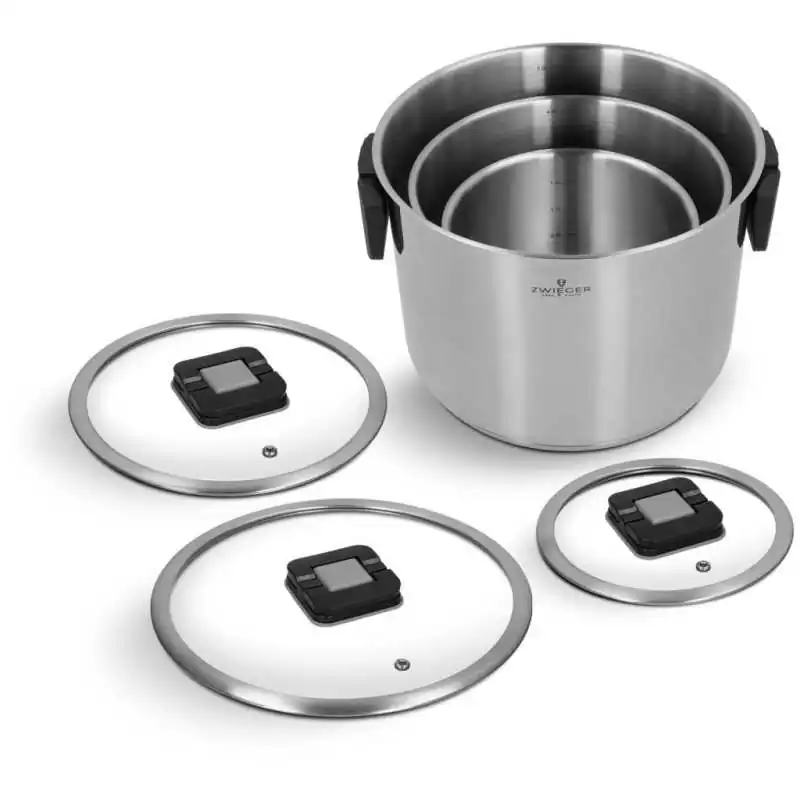 ZWIEGER KOMPACT GREY Komplet 6 elementów garnków Szybka dostawa