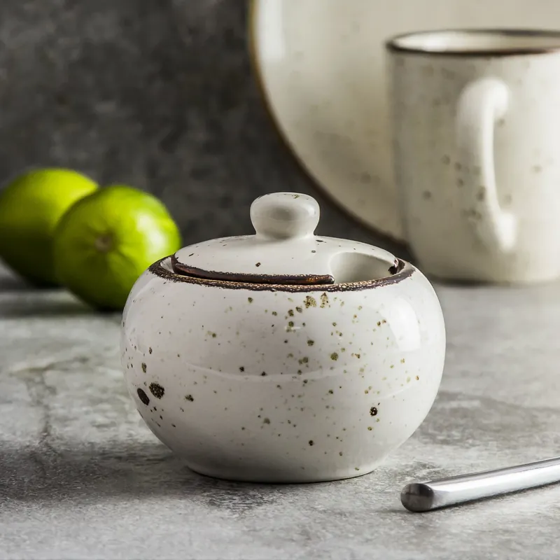 Hit sprzedaży Cukiernica ceramiczna KERA CERAMIKA TERRA RUSTIC KREM 200 ml