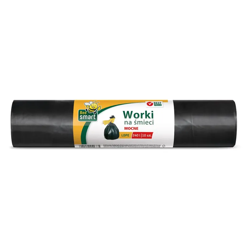 Worki na śmieci PACLAN BEE SMART LDPE 240 l 10 szt. Nowy