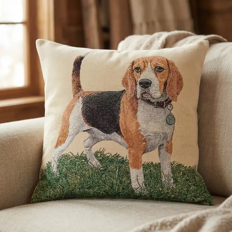 Popularny Poszewka z psem BEAGLE 45 x 45 cm