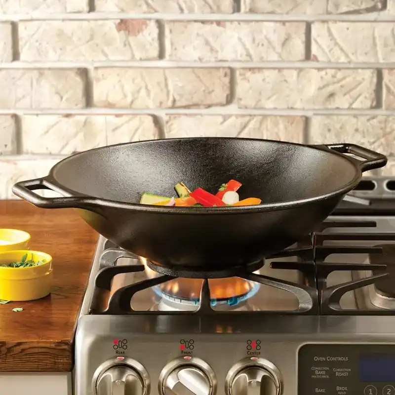 LODGE Cast Iron 35 cm - patelnia / wok żeliwny Super okazja