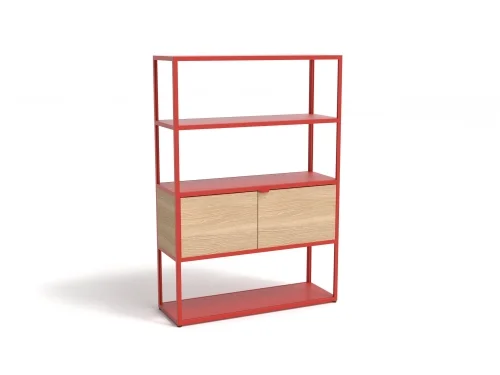 HAY regał NEW ORDER COMB. 401 czerwony, 5 półek Ograniczona ilość