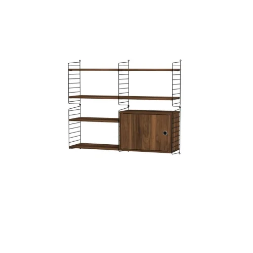 Zniżka STRING konfiguracja LIVING ROOM R orzech/czarna
