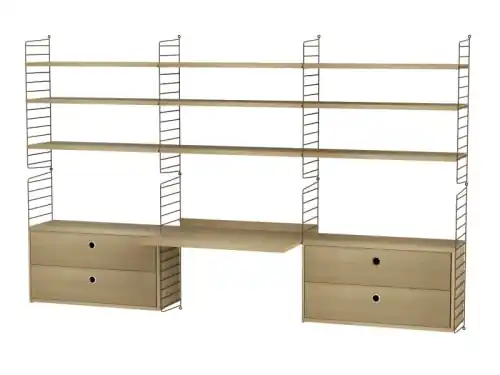 Premium STRING konfiguracja WORKSPACE F dąb/brązowa