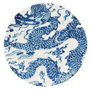 Darmowy zwrot GAN RUGS dywan BLUE CHINA biały/niebieski