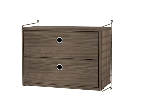 Obniżka ceny STRING konfiguracja BEDROOM A orzech/brązowa