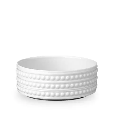 PORCELANOWA GŁĘBOKA MISA PERLEE MEDIUM WHITE | L'OBJET Wybór klientów
