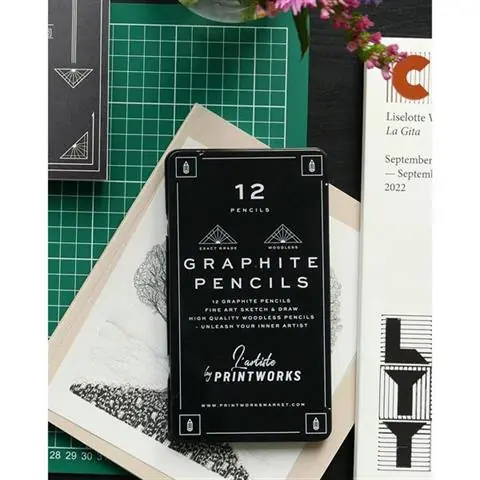 Darmowy zwrot PRINTWORKS | 12 KOLOROWYCH KREDEK - GRAPHITE