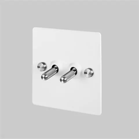 UK WŁĄCZNIK 2G TOGGLE SWITCH WHITE | STEEL | BUSTER + PUNCH Obniżka ceny