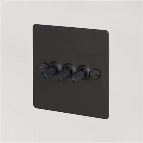 Nowy UK WŁĄCZNIK 3G TOGGLE SWITCH BLACK | BUSTER + PUNCH