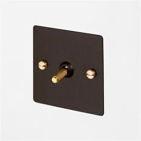 Kup teraz UK WŁĄCZNIK KRZYŻOWY 1G INTERMEDIATE TOGGLE SWITCH SMOKED BRONZE | BRASS | BUSTER + PUNCH