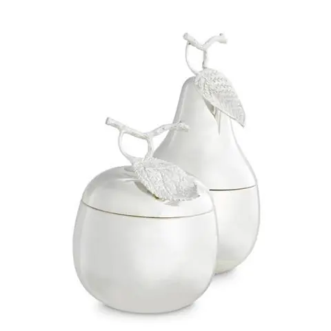 Bestseller PUDEŁKO DEKORACYJNE APPLE & PEAR SILVER SET 2 SZT. | EICHHOLTZ