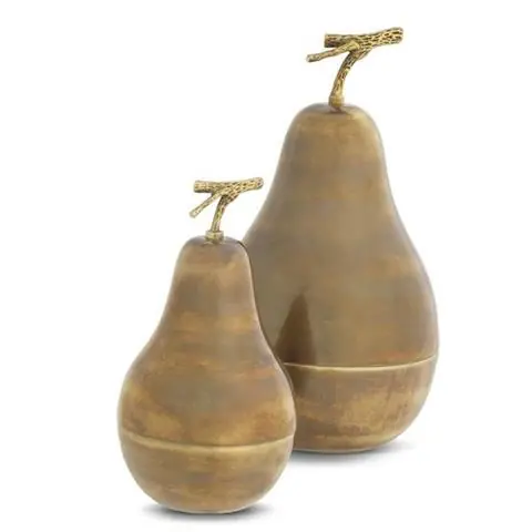Zamów teraz PUDEŁKO DEKORACYJNE PEAR BRASS SET 2 SZT. | EICHHOLTZ