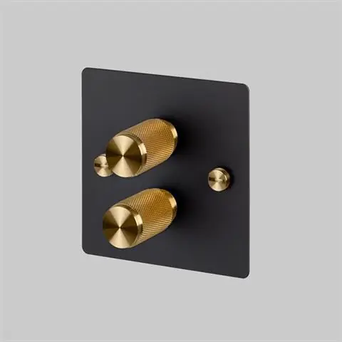 UK ŚCIEMNIACZ 2G DIMMER BLACK | BRASS | BUSTER + PUNCH Nowość