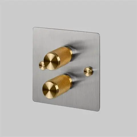 UK ŚCIEMNIACZ 2G DIMMER STEEL | BRASS | BUSTER + PUNCH Popularny