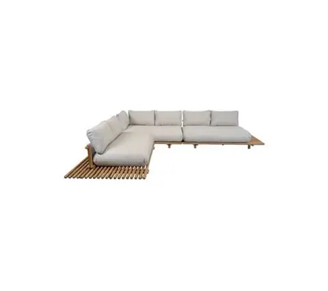 SOFA NAROŻNA STICK PLATFORM TEAK, SAND | CANE-LINE Obniżka ceny
