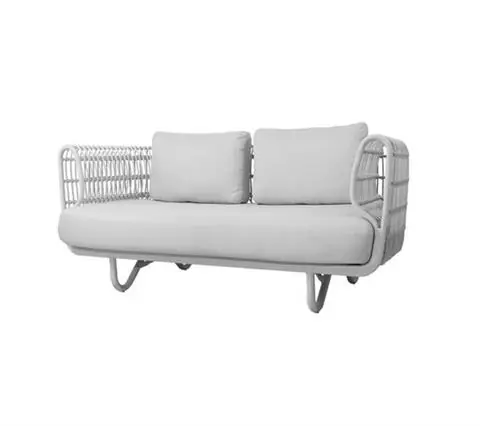 Cena promocyjna SOFA OGRODOWA 2-OSOBOWA NEST WHITE | CANE-LINE
