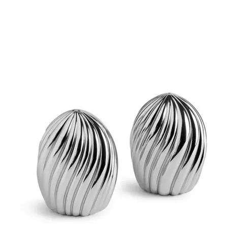 Ograniczona ilość SOLNICZKA I PIEPRZNICZKA RIPPLE SILVER | L'OBJET