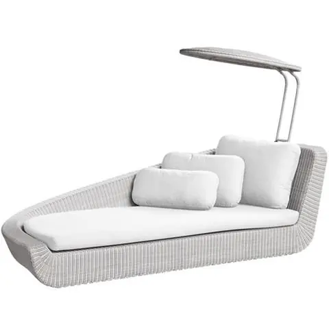 SZEZLONG OGRODOWY SAVANNAH MODUŁ PRAWY WHITE GREY | CANE-LINE Obniżka ceny